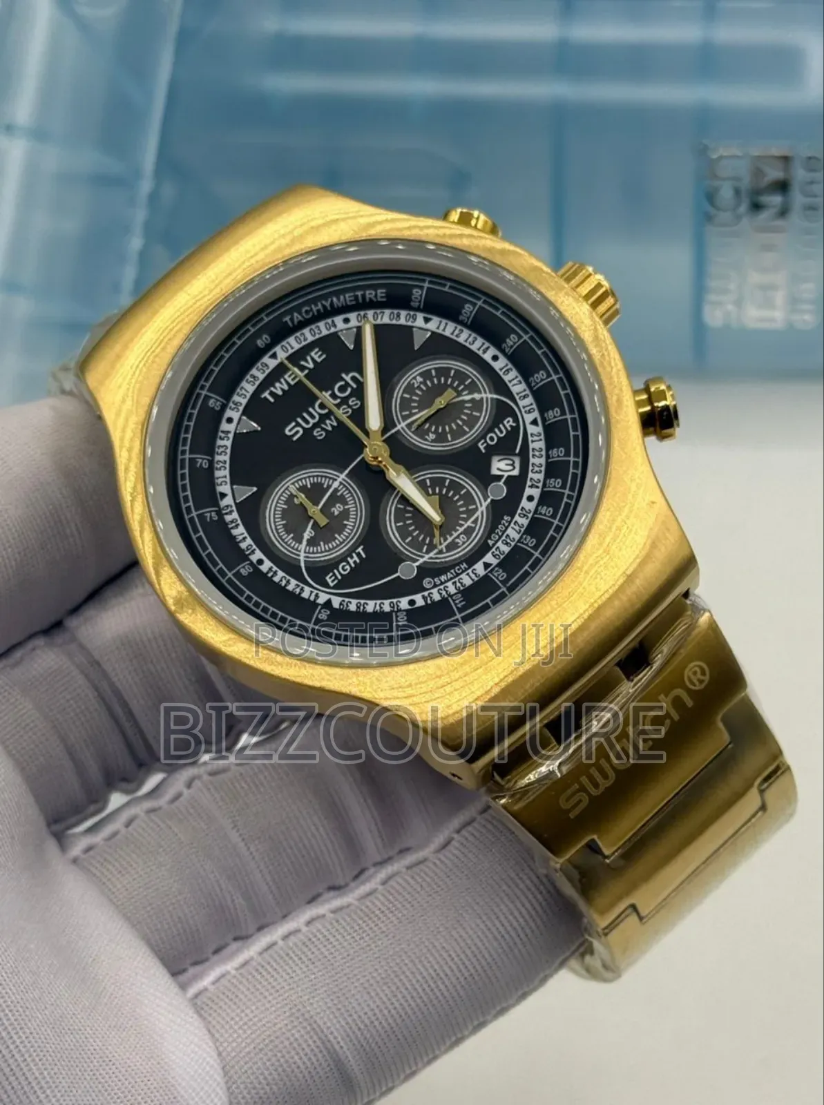 Original Swatch Gold Chain Watch Available In Store