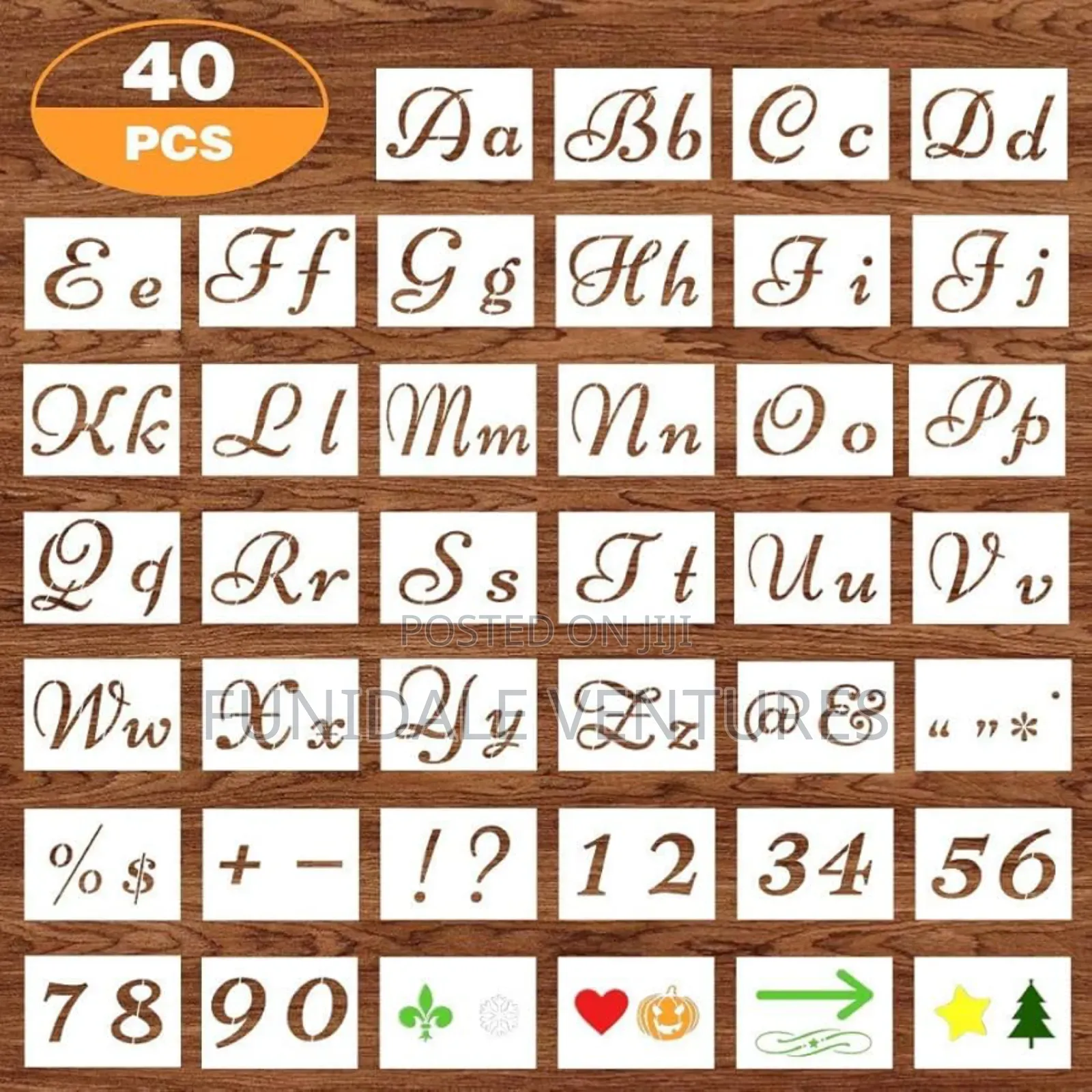 40pcs Painting Letter Stencils Sheets