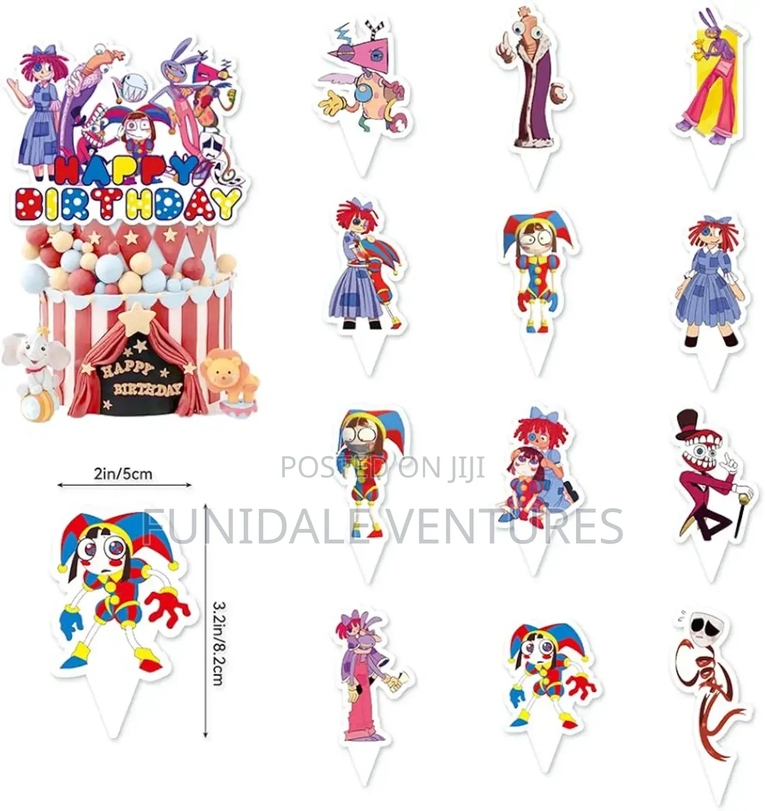 51pcs Amazing Digital Anime Circus Party Decorations