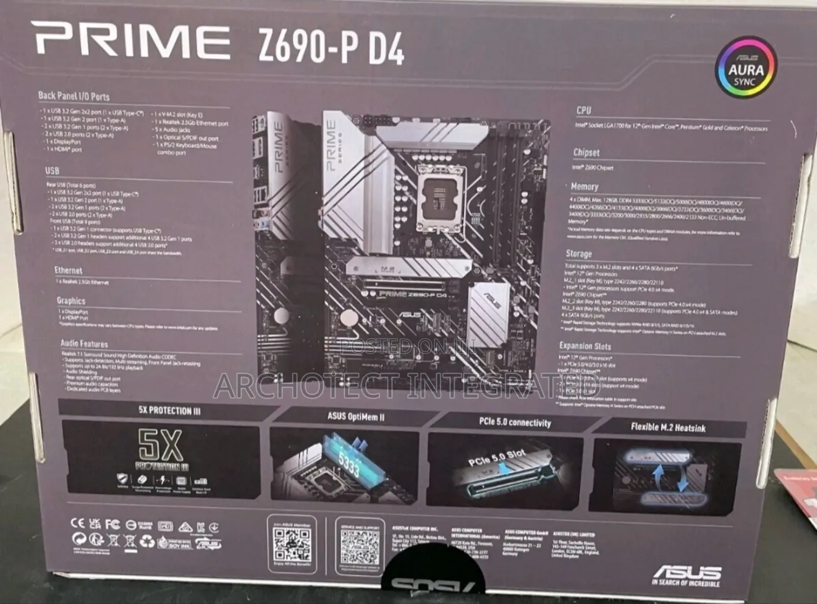 ASUS Prime Z690-P Wifi D4 Motherboard