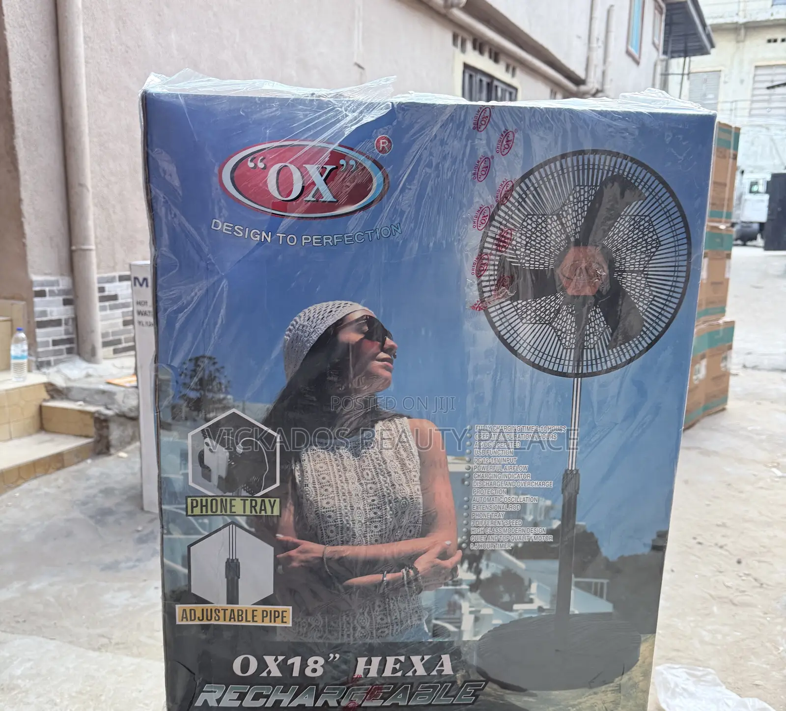 Ox Standing Rechargeable Fan 18”