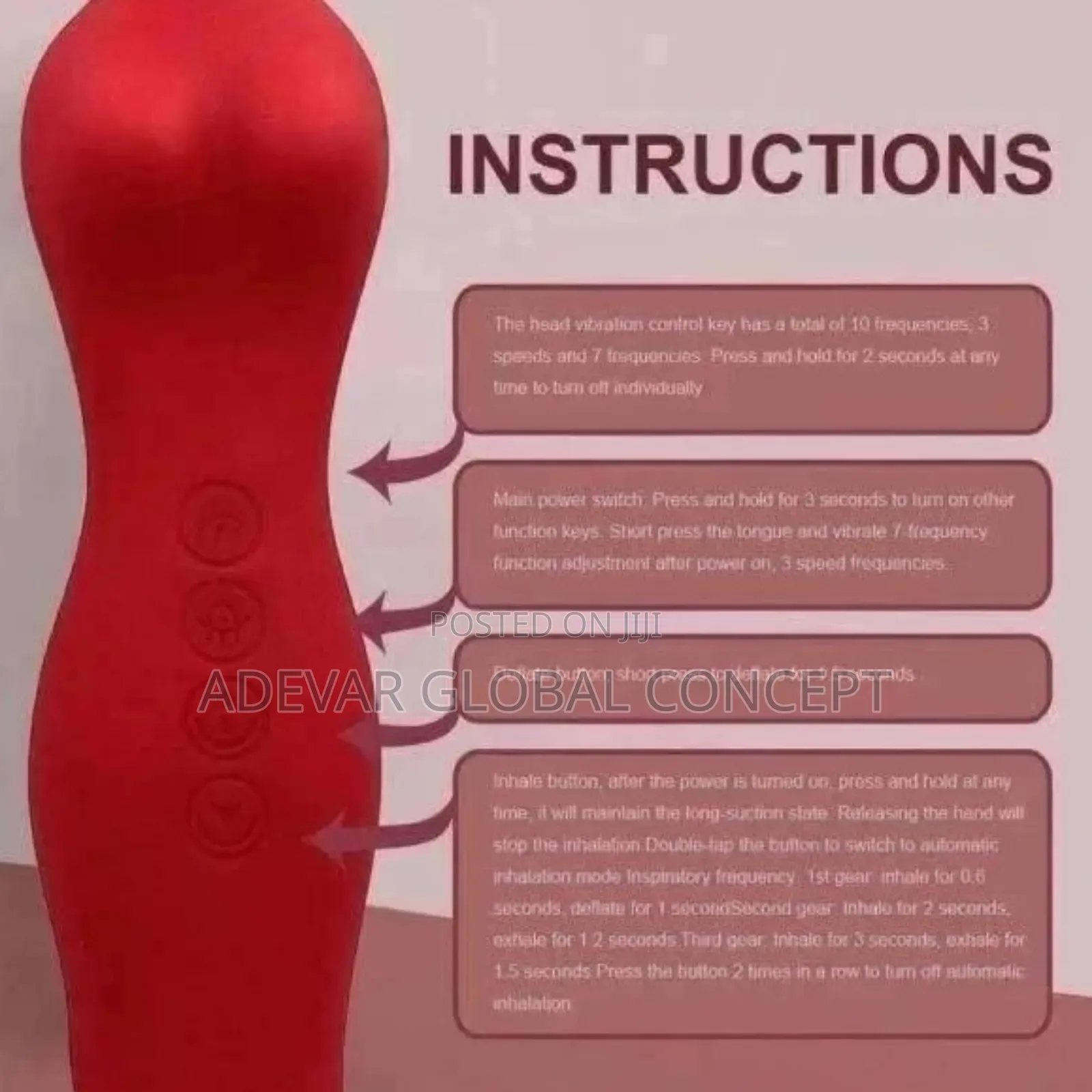 Lady Shape 3 in 1 Sucking Vibrating Av Wand Women Sex Toy