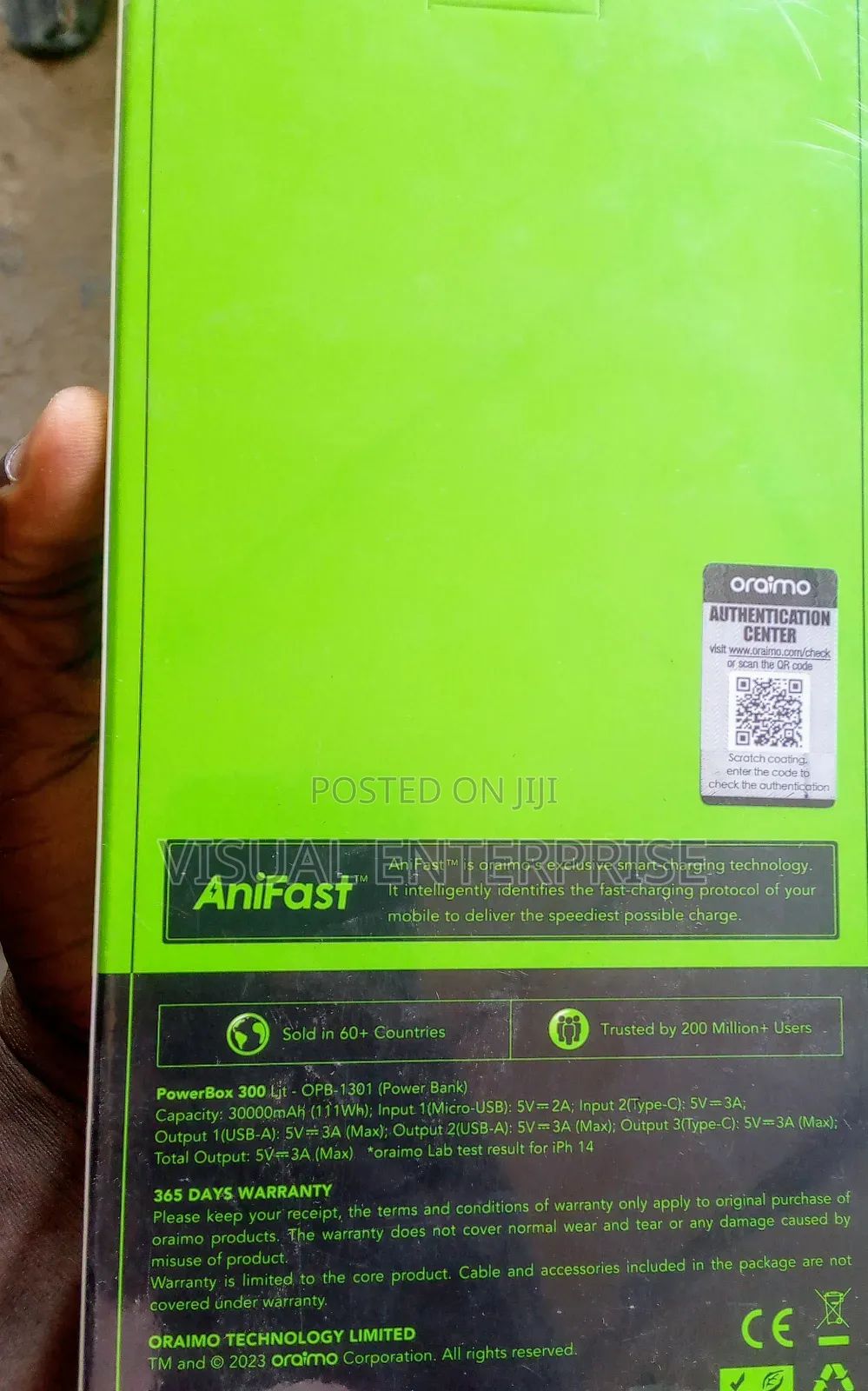 30,000mah Oraimo Power Bank Original One