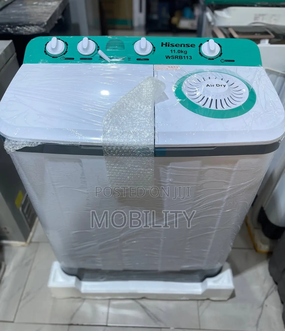 Hisense 11kg Twin Tub Washing Machine With Electric Water Pump