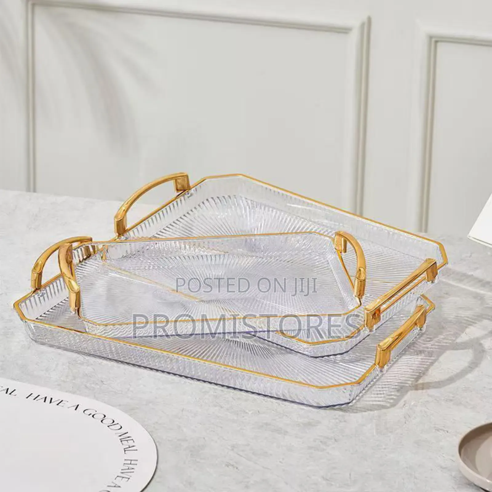3in1 White/Gold Acrylic Luxury Tray