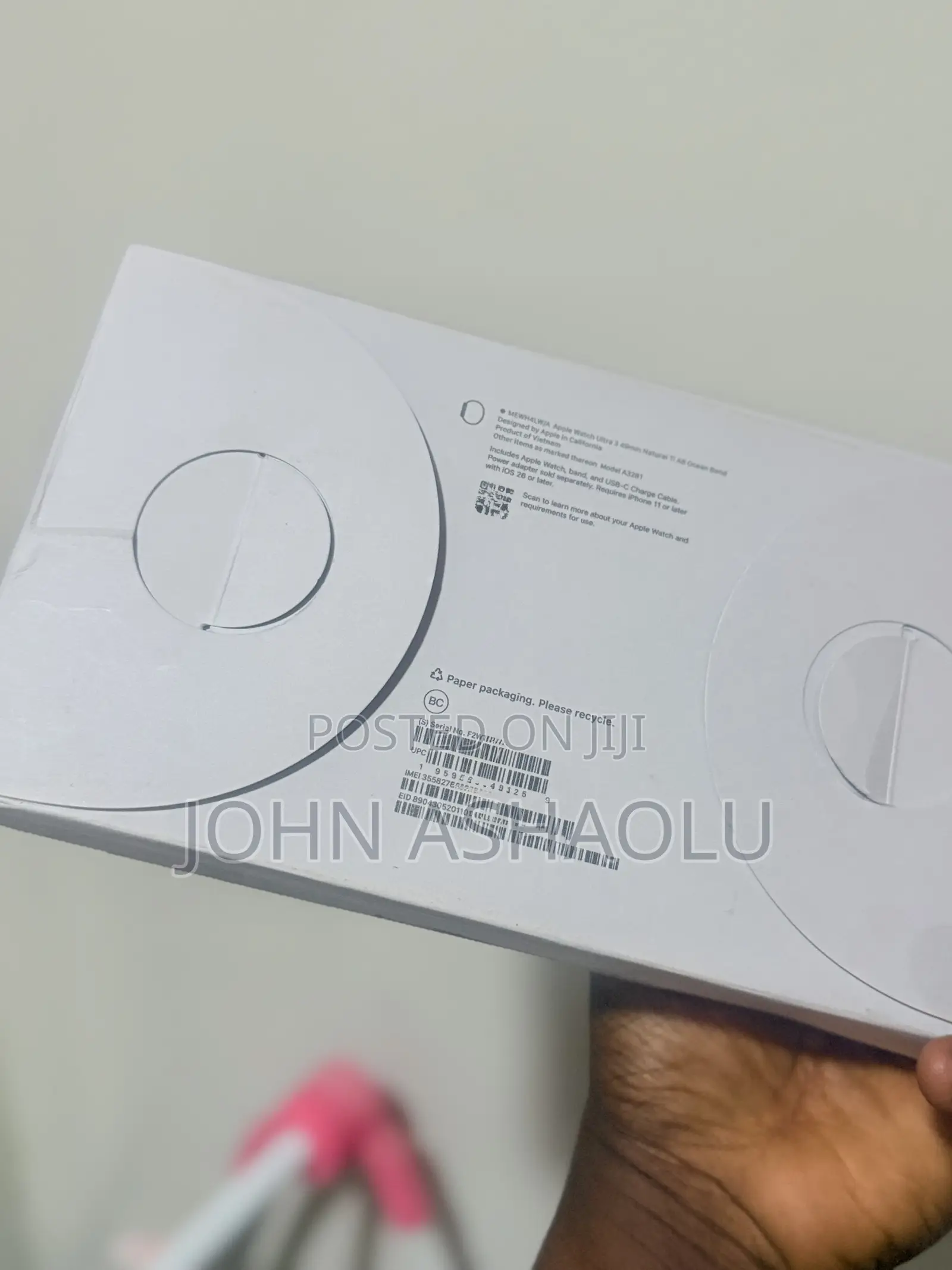 Brand New (Non Active) Apple Iwatch Ultra 3 (Not Ever Used/Activated)