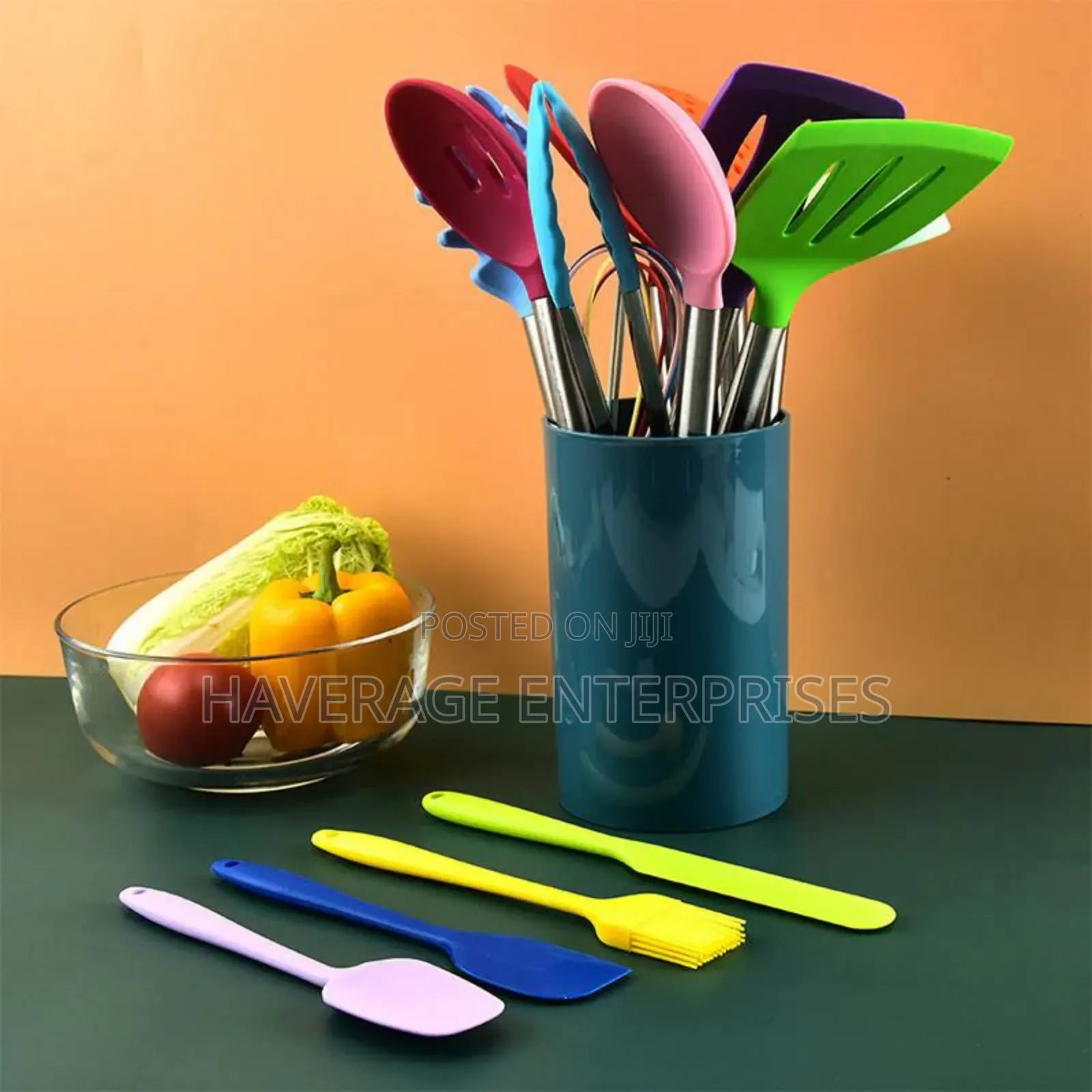 Kitchen Non-Stick Cooking Utensils Set, 14pcs Silicone Utensil Set