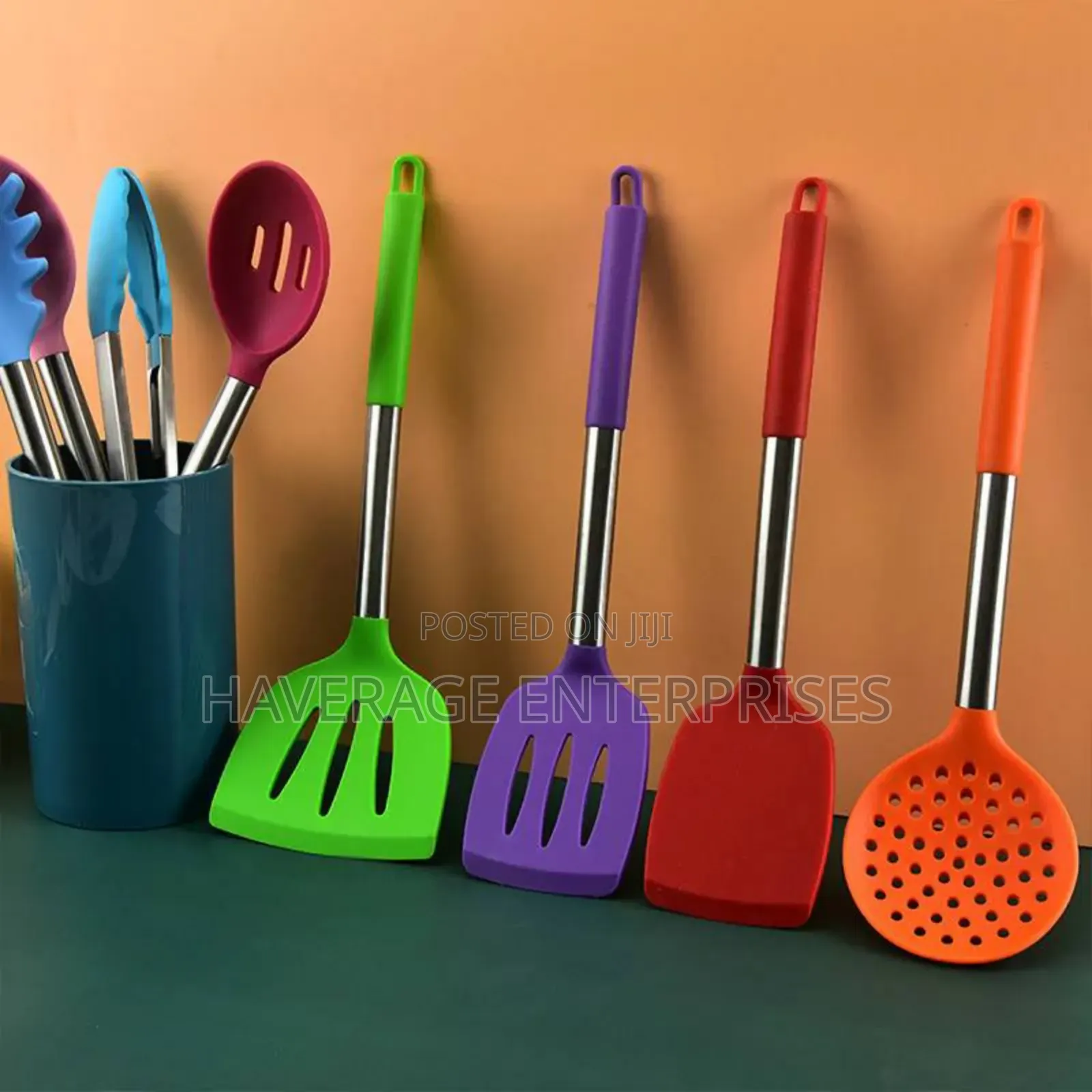 Kitchen Non-Stick Cooking Utensils Set, 14pcs Silicone Utensil Set