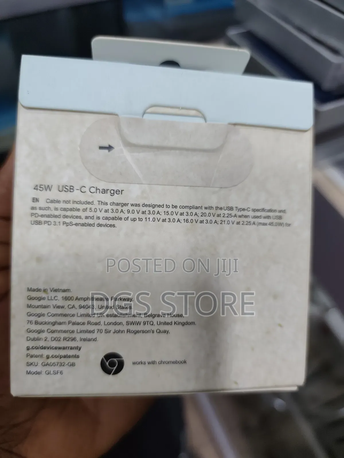 Original Google Pixel 45w Usb C Power Adapter