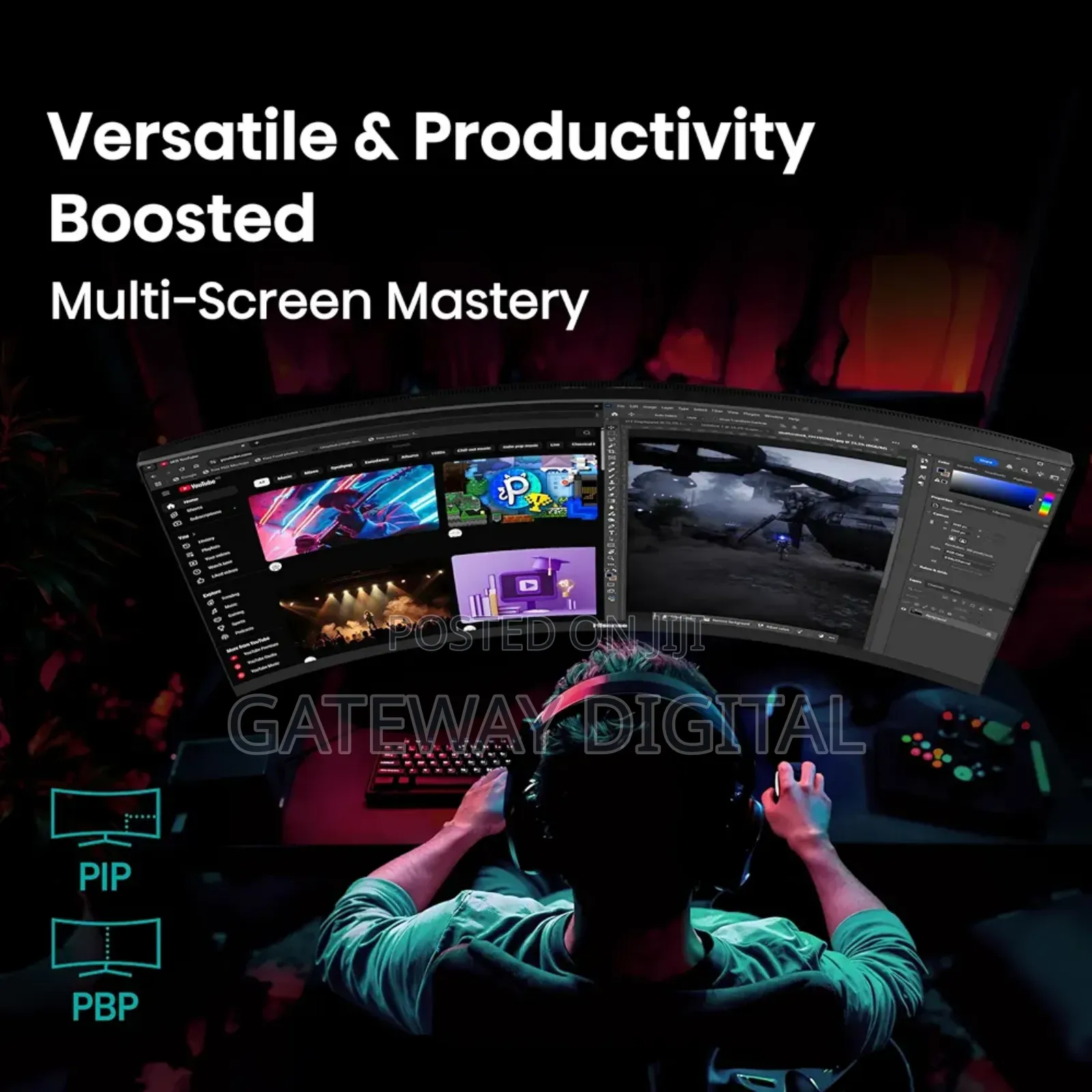 Benbull 34inch Bb34c 180hz Curved Gaming Monitor With Rgb