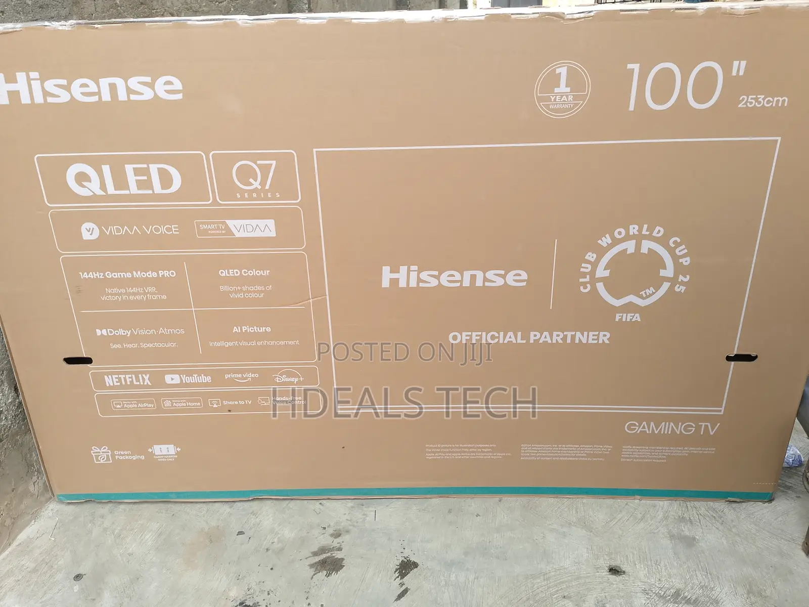 Hisense 100-Inch Ultimate Cinema Tv – Big Screen Pre-Installed Dazn