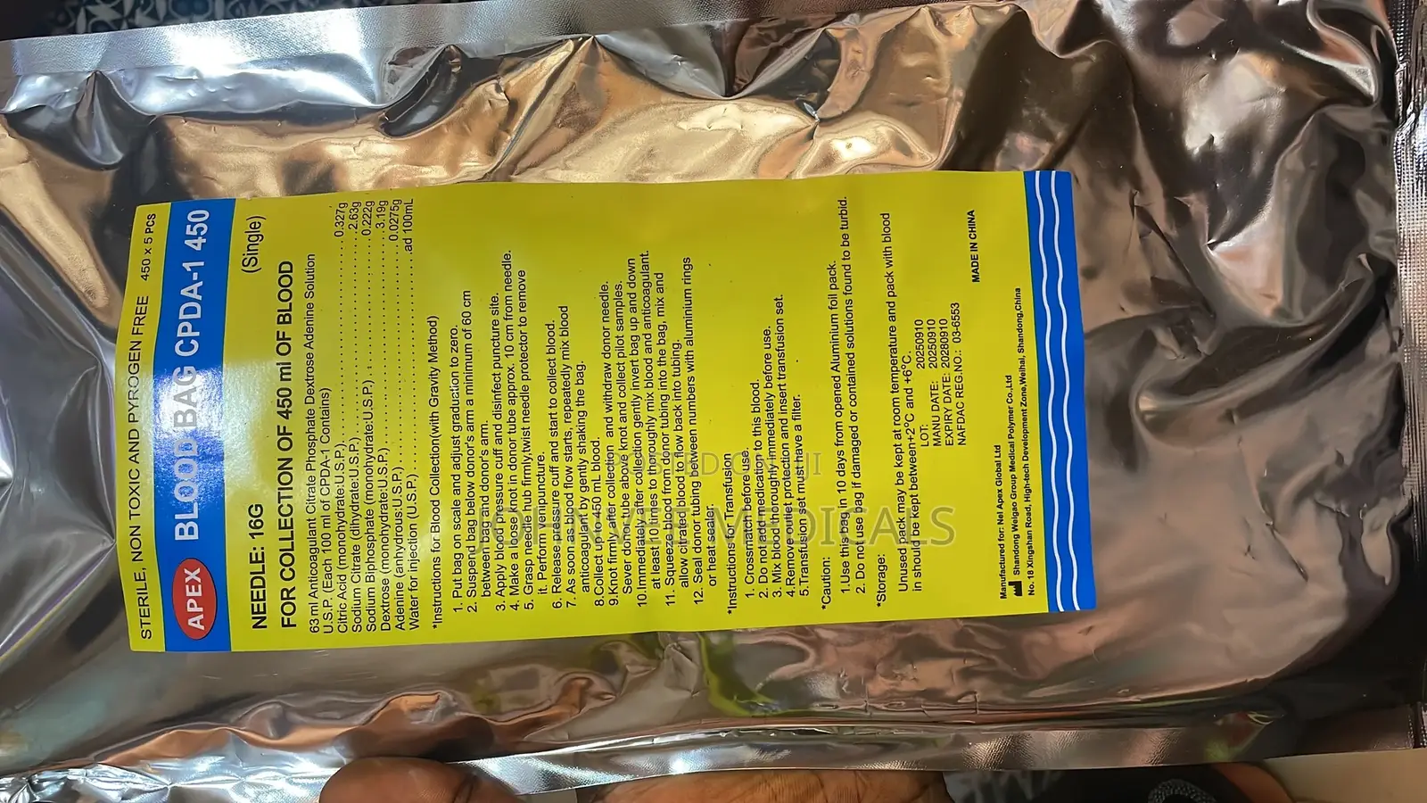 Blood Collection Bag