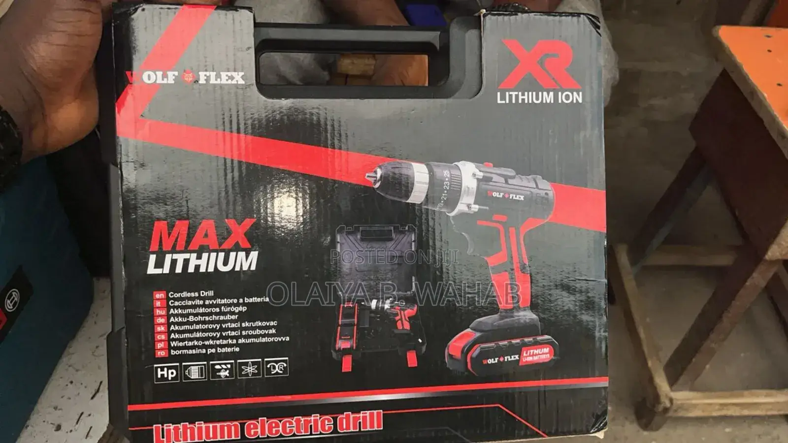 Wolf Flex Lithium Cordless Electric Drill – Rechargeable Power Tool