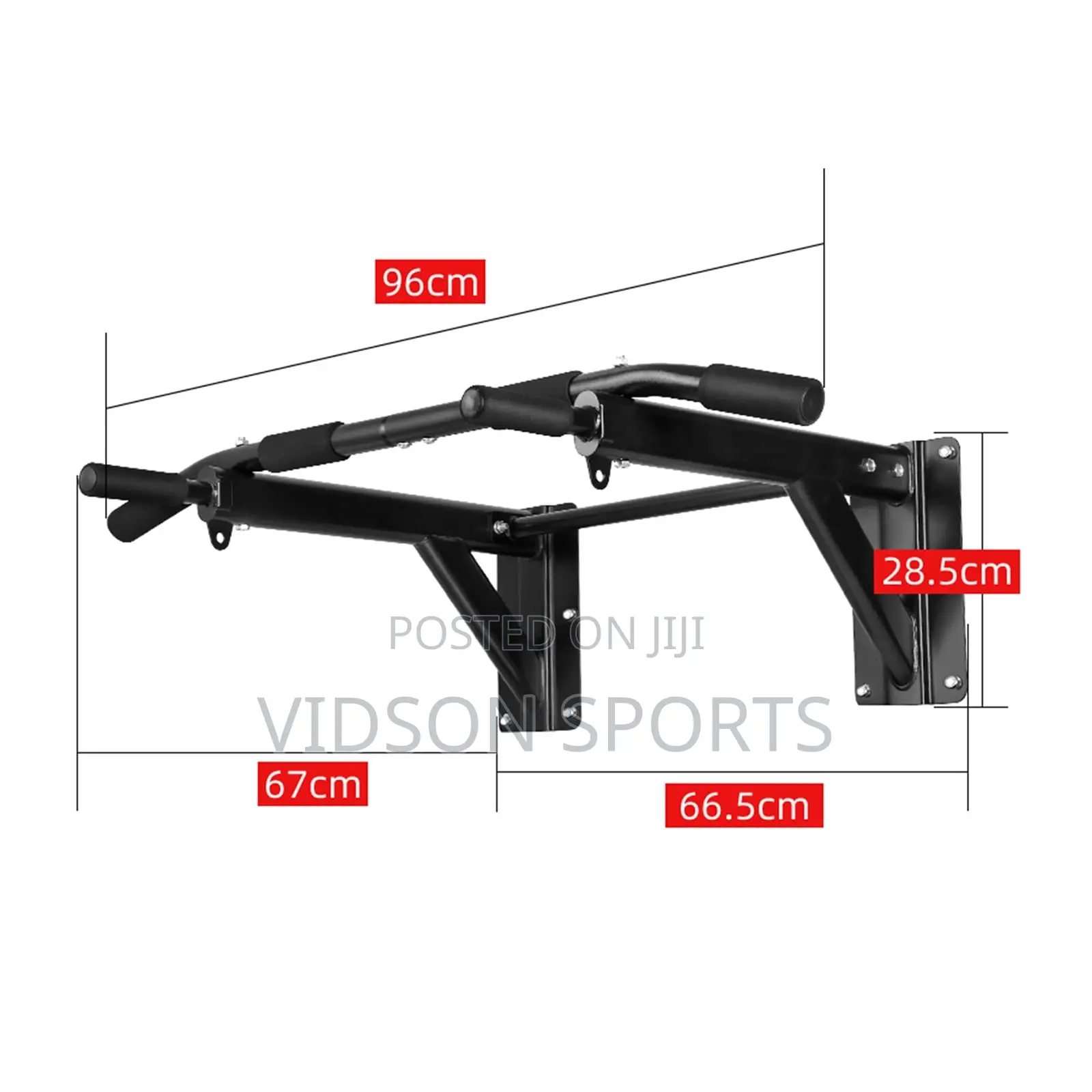Heavy Duty Wall Mounted Pull Up Bar With Maximum User Weight of 200kg