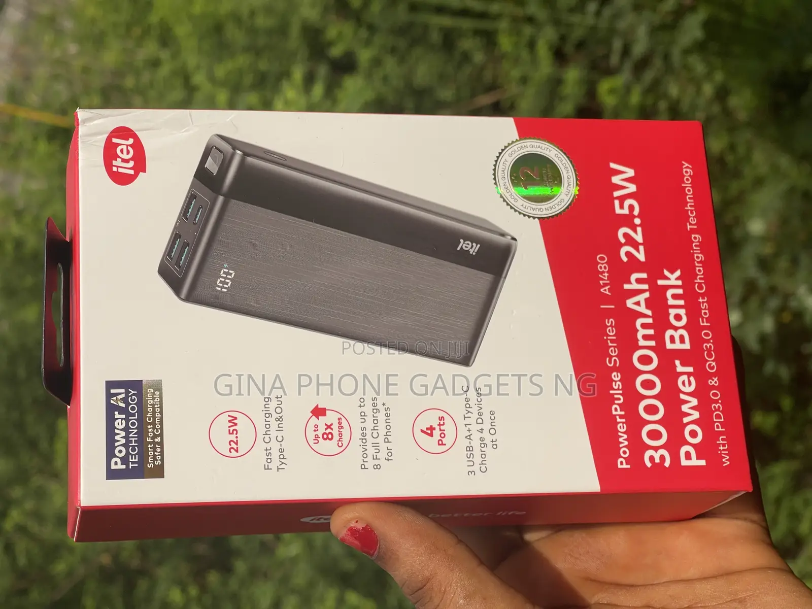 Itel 30000mah Power Bank 22.5w