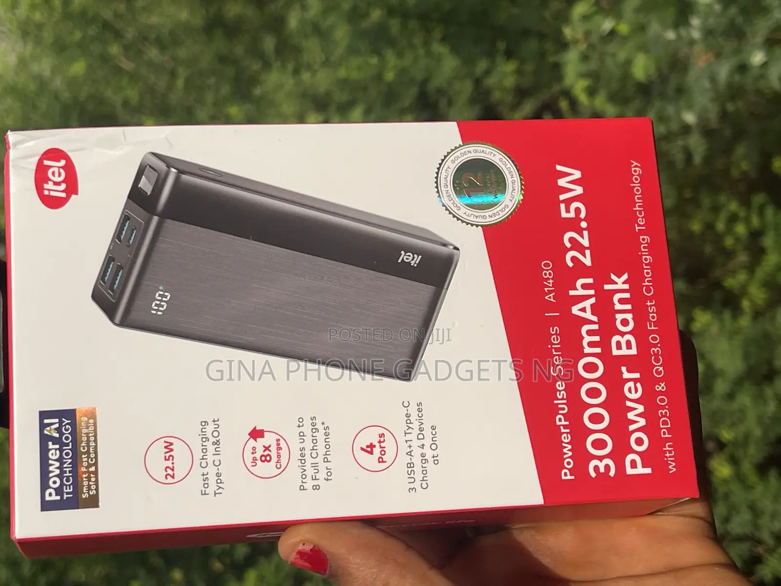 Itel 30000mah Power Bank 22.5w