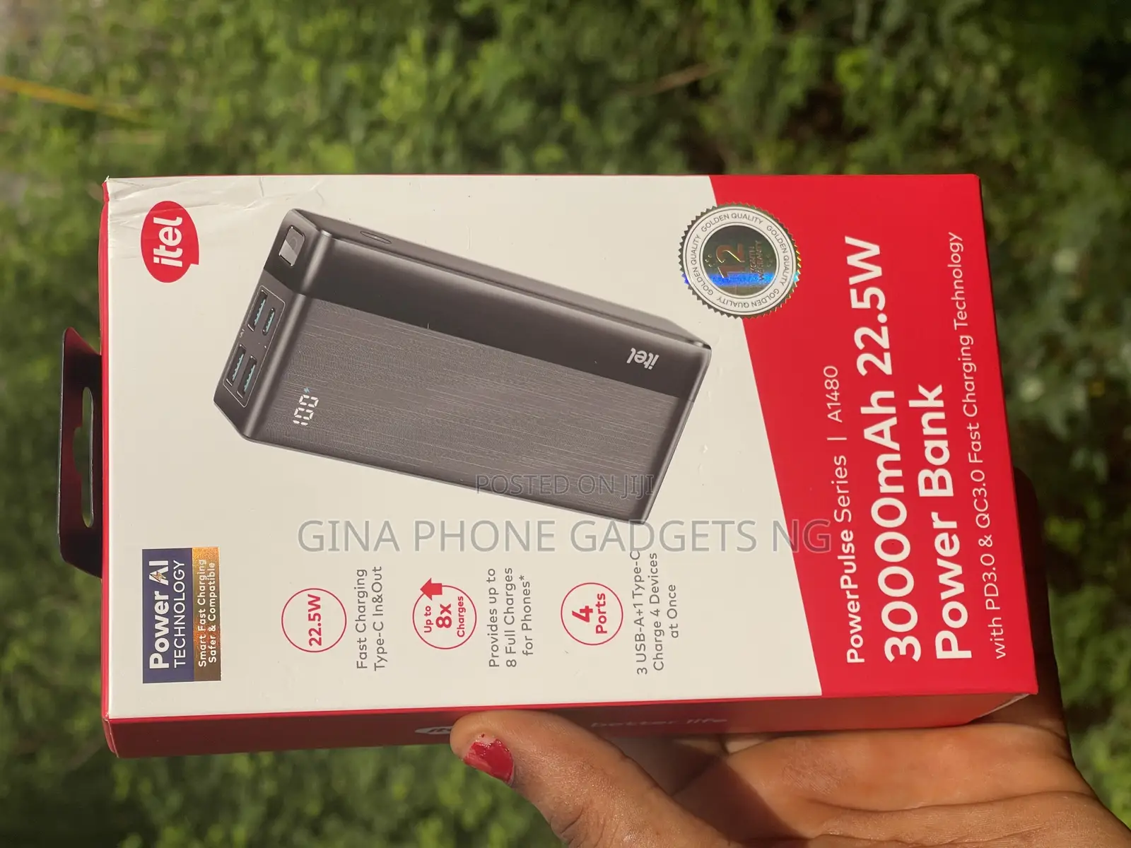 Itel 30000mah Power Bank 22.5w