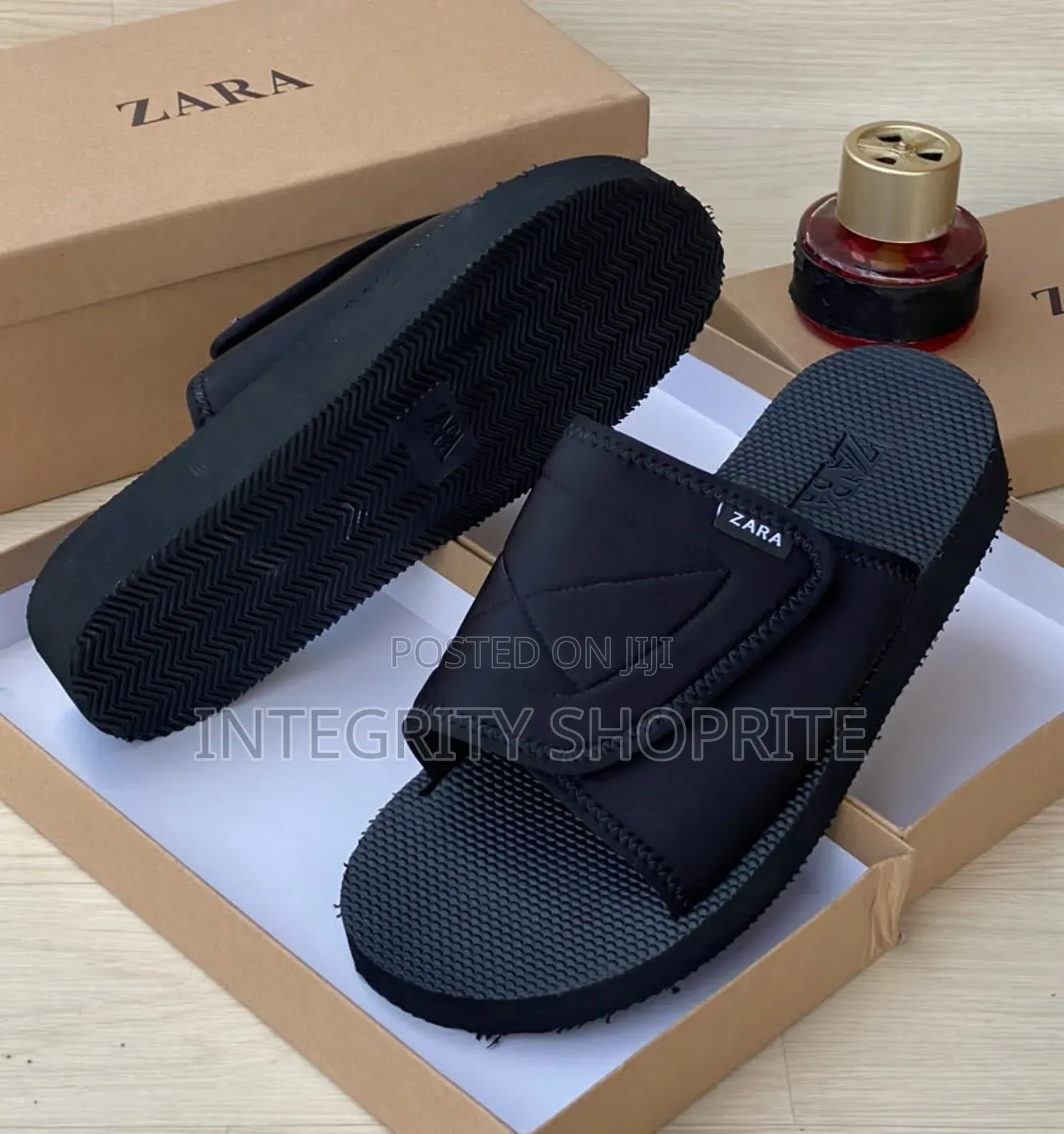 All Black Zara Slippers