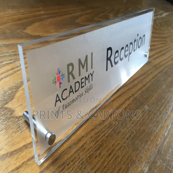 Office Acrylic Desk Sign Printing