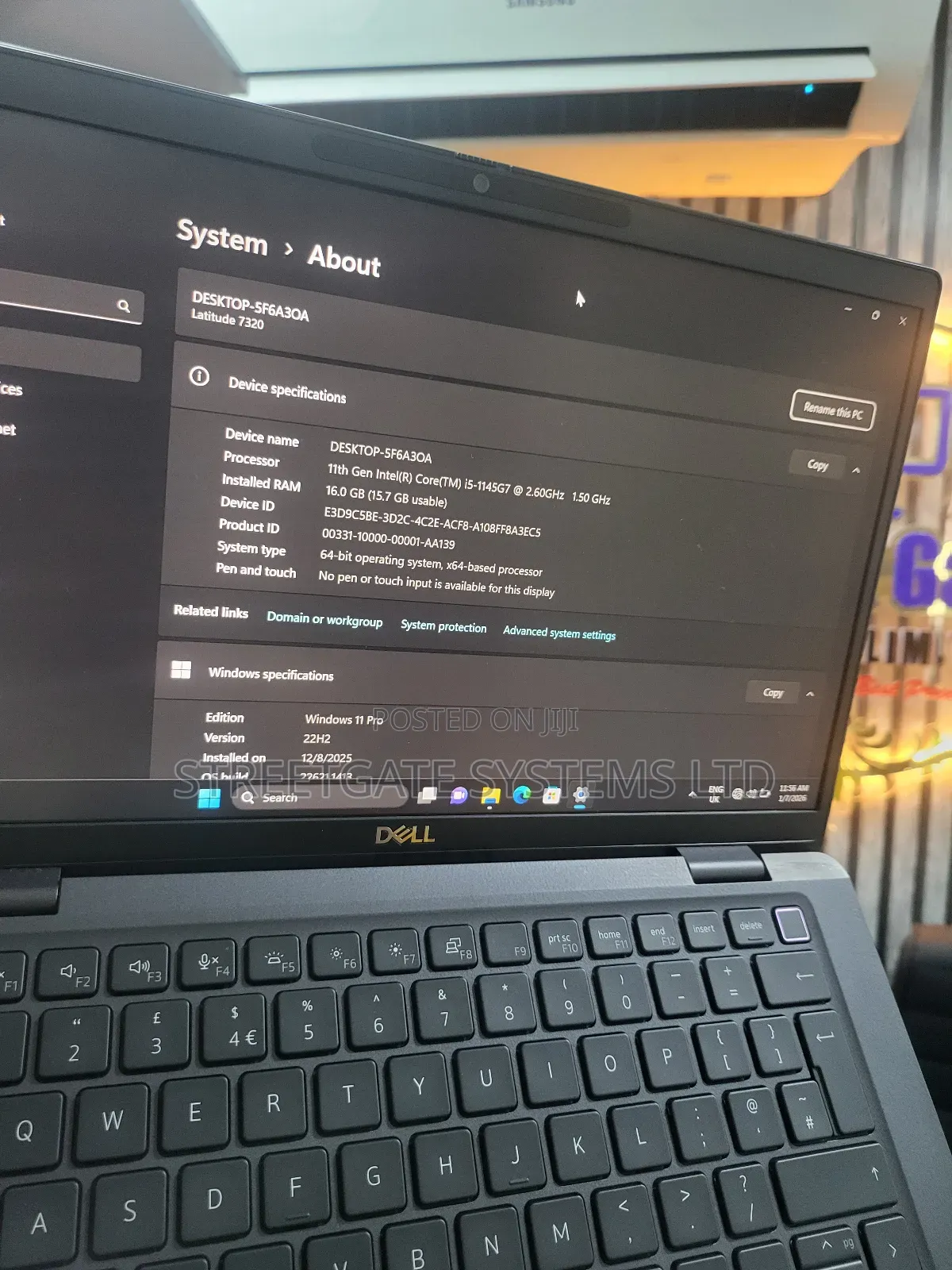 Laptop Dell Latitude 7320 16GB Intel Core I5 SSD 256GB