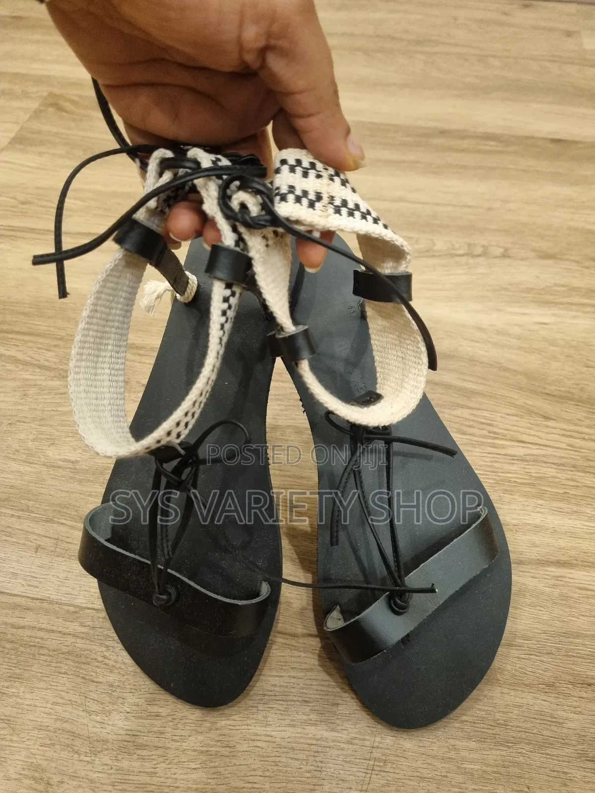 Original Black Greek Salad Sandals