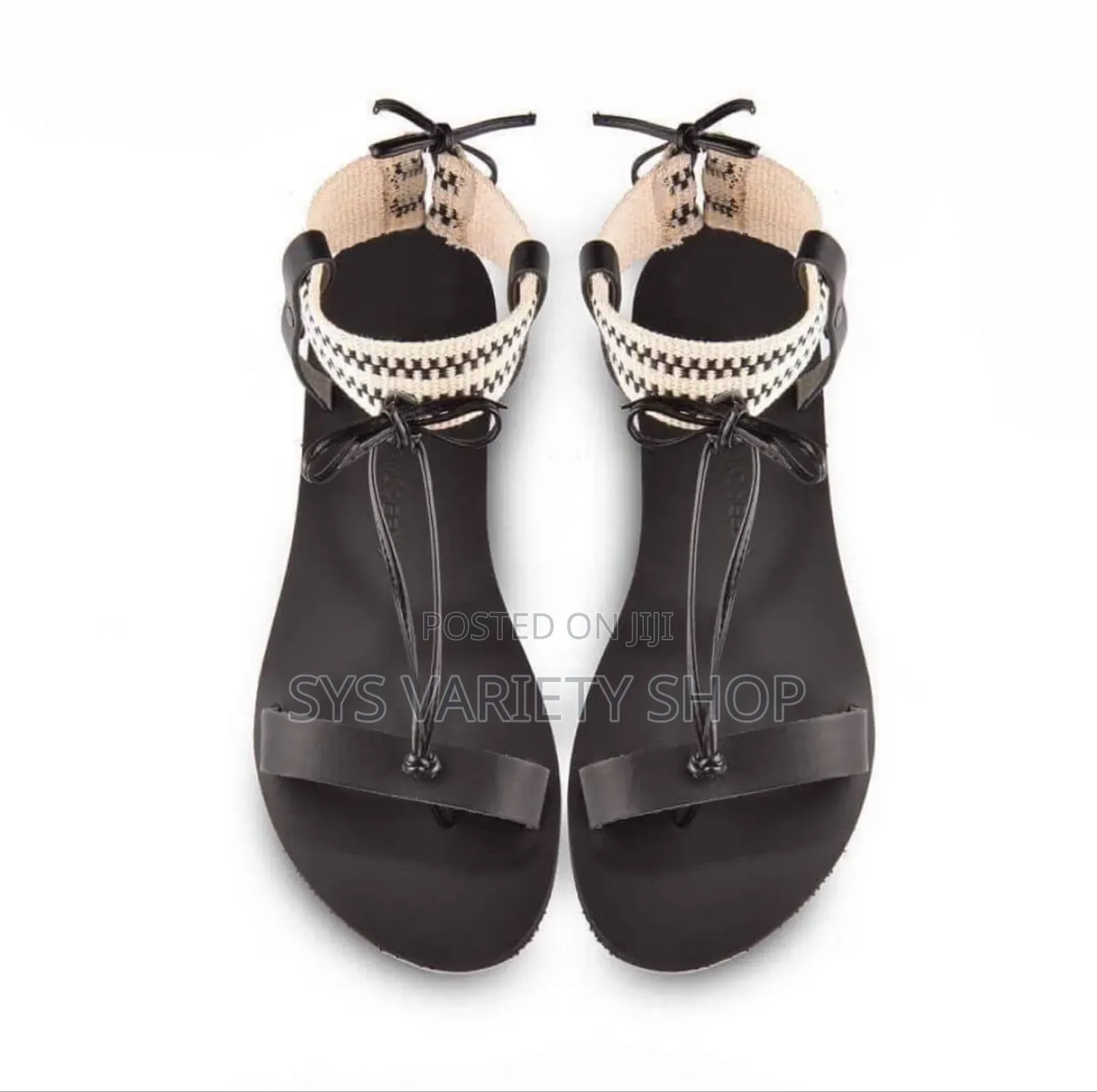 Original Black Greek Salad Sandals