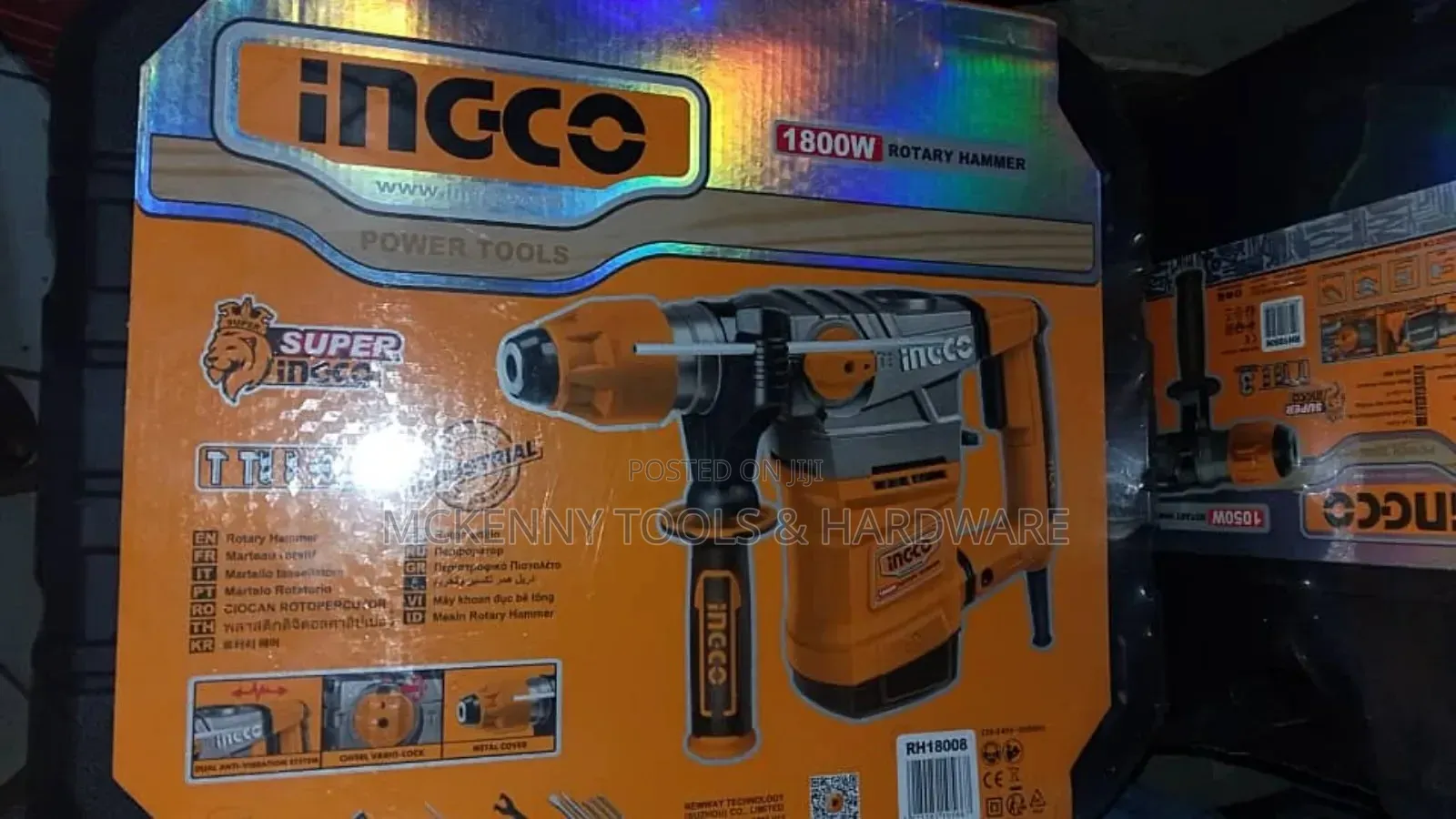 Ingco 1800w Rotary Hammer (Model: Rh18008).