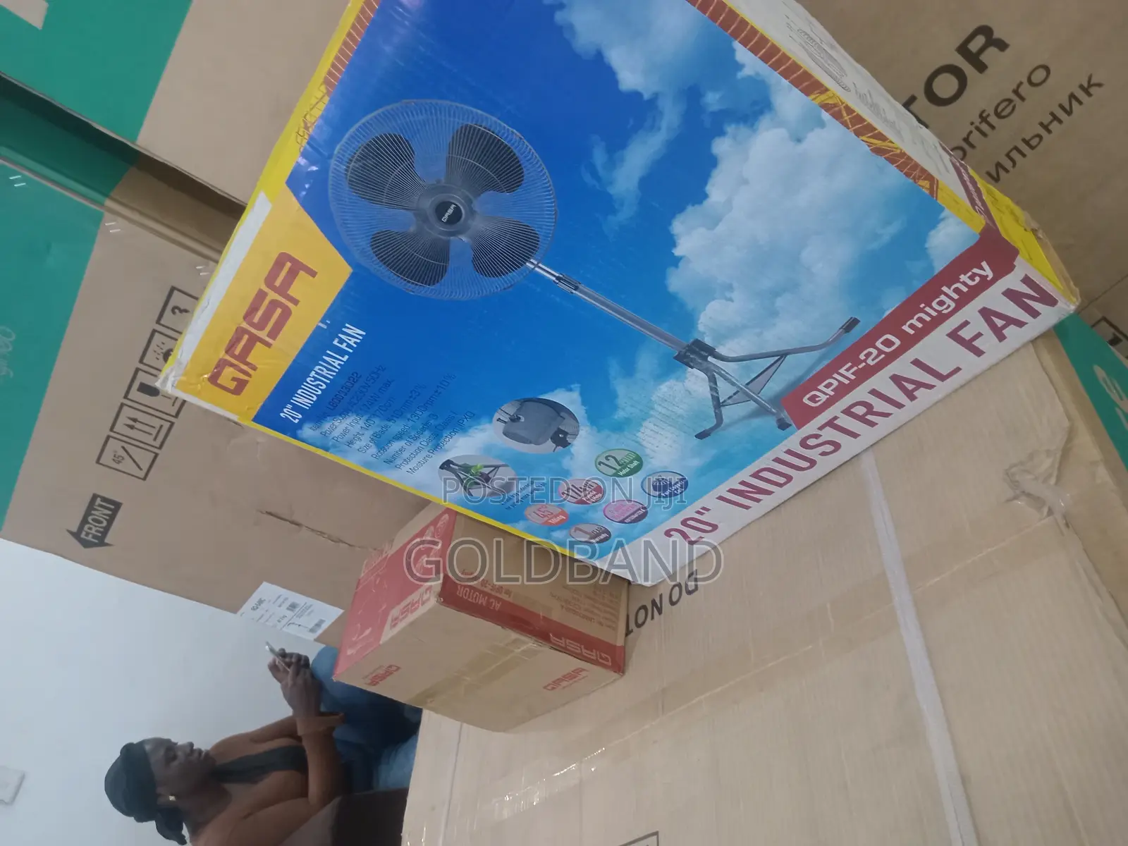 Qasa 20 Inch Industrial Fan Long-Lasting