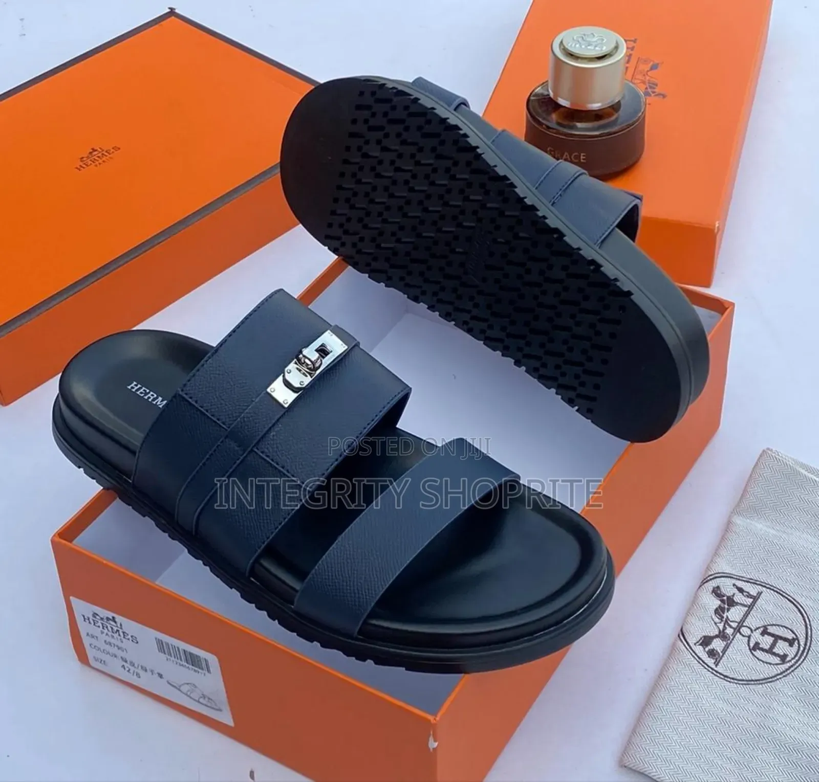 Hermes Branded Slippers
