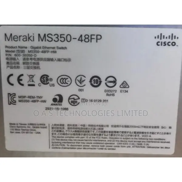 Cisco Meraki Ms350-48fpms350-48-Hw