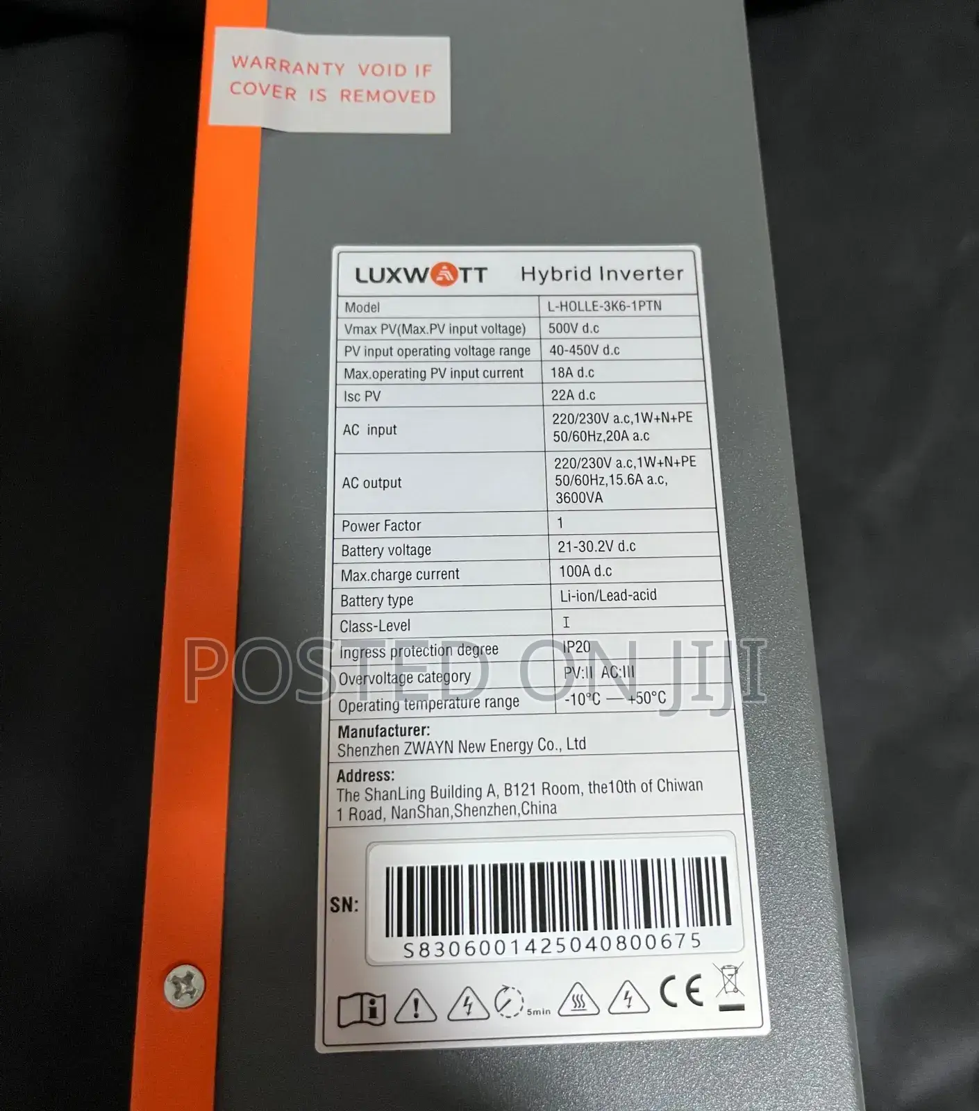 Luxwath 3.6kwh 24v Hybrid Inverter