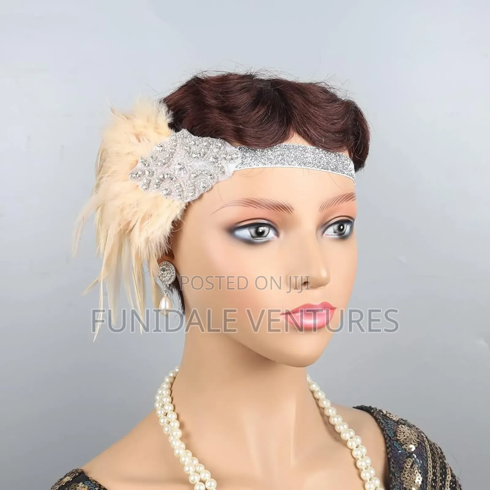 Champagne Gold and Silver Gatsby Hairband