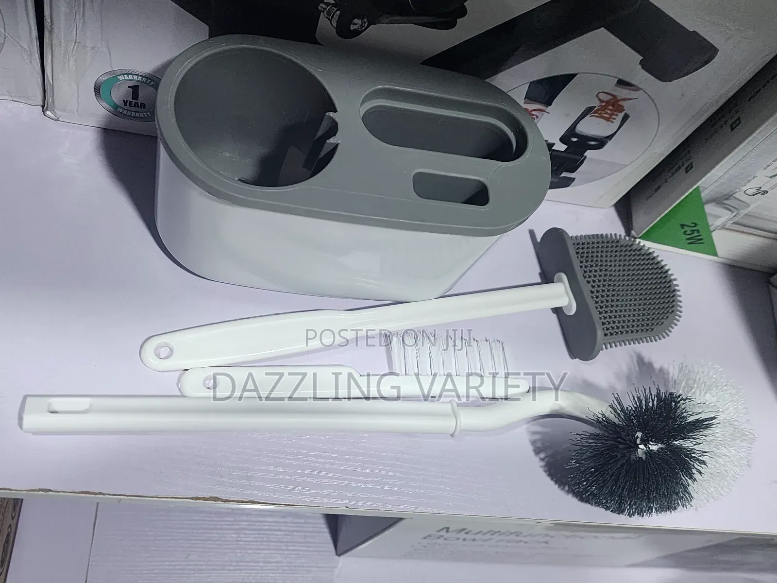 3 In1 Wall Mounted Silicone Toilet Brush Set