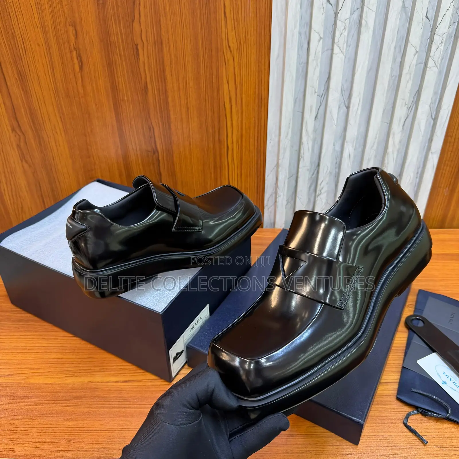 Luxury Update  Prada Men’S Brushed Leather Loafers.