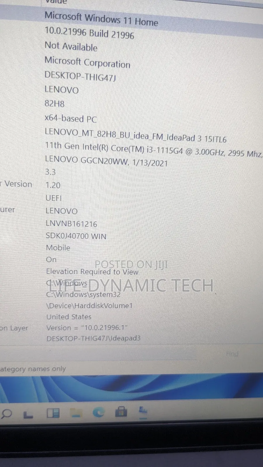 Laptop Lenovo Ideapad 3 8GB Intel Core I3 SSD 256GB