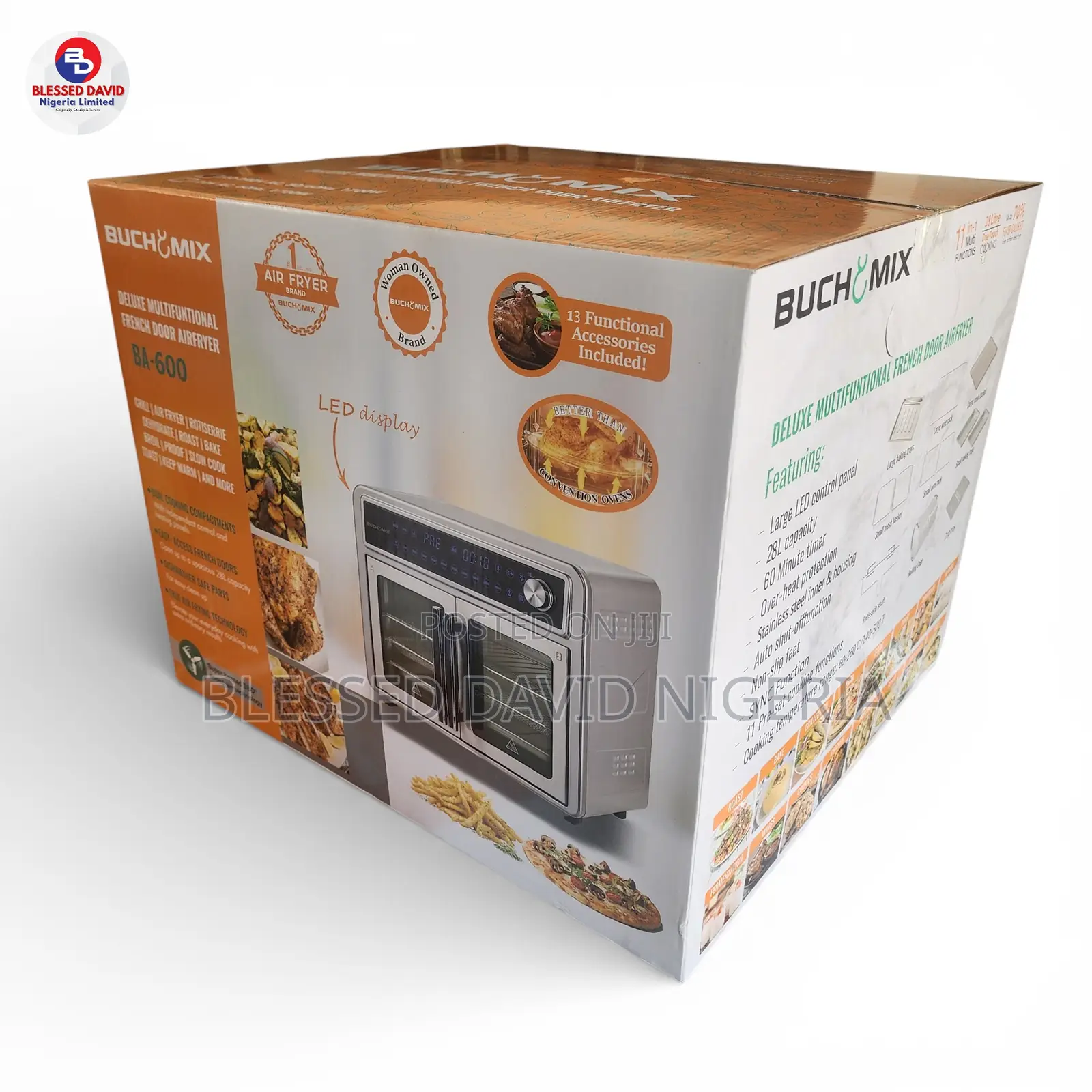 Buchymix 28l Dual Stainless Steel Door Air Fryer Oven Ba-600