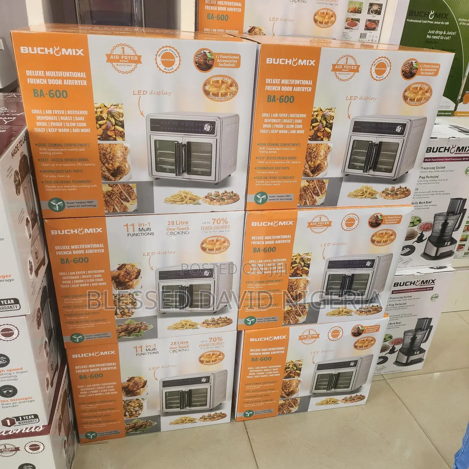 Buchymix 28l Dual Stainless Steel Door Air Fryer Oven Ba-600