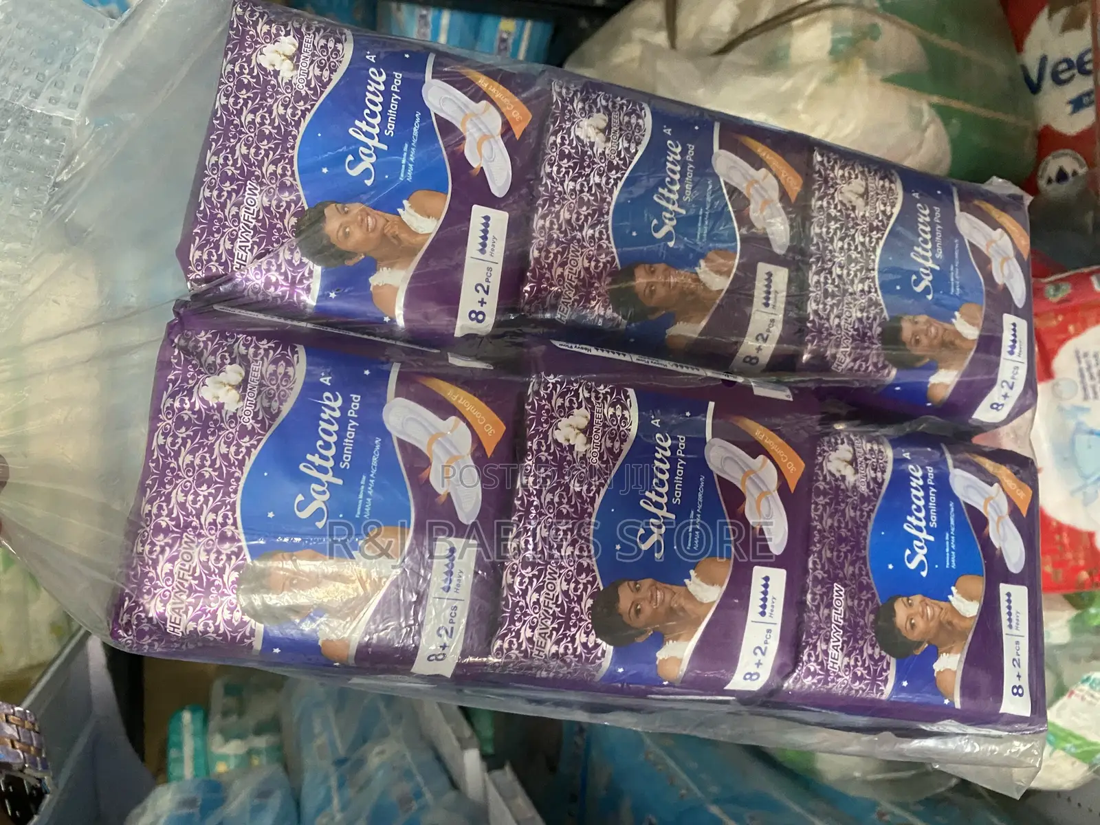Softcare A+ Sanitary Pads Heavy Flow, Cotton Feel (6 Packs of 8+2 |