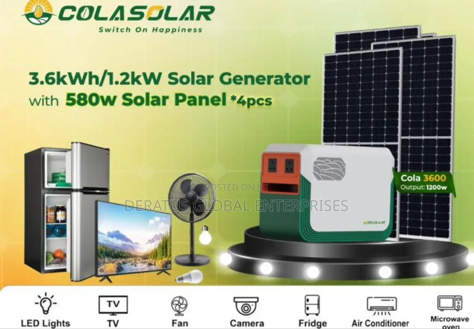 Cola 3600 (3.6kwh) Solar Generator