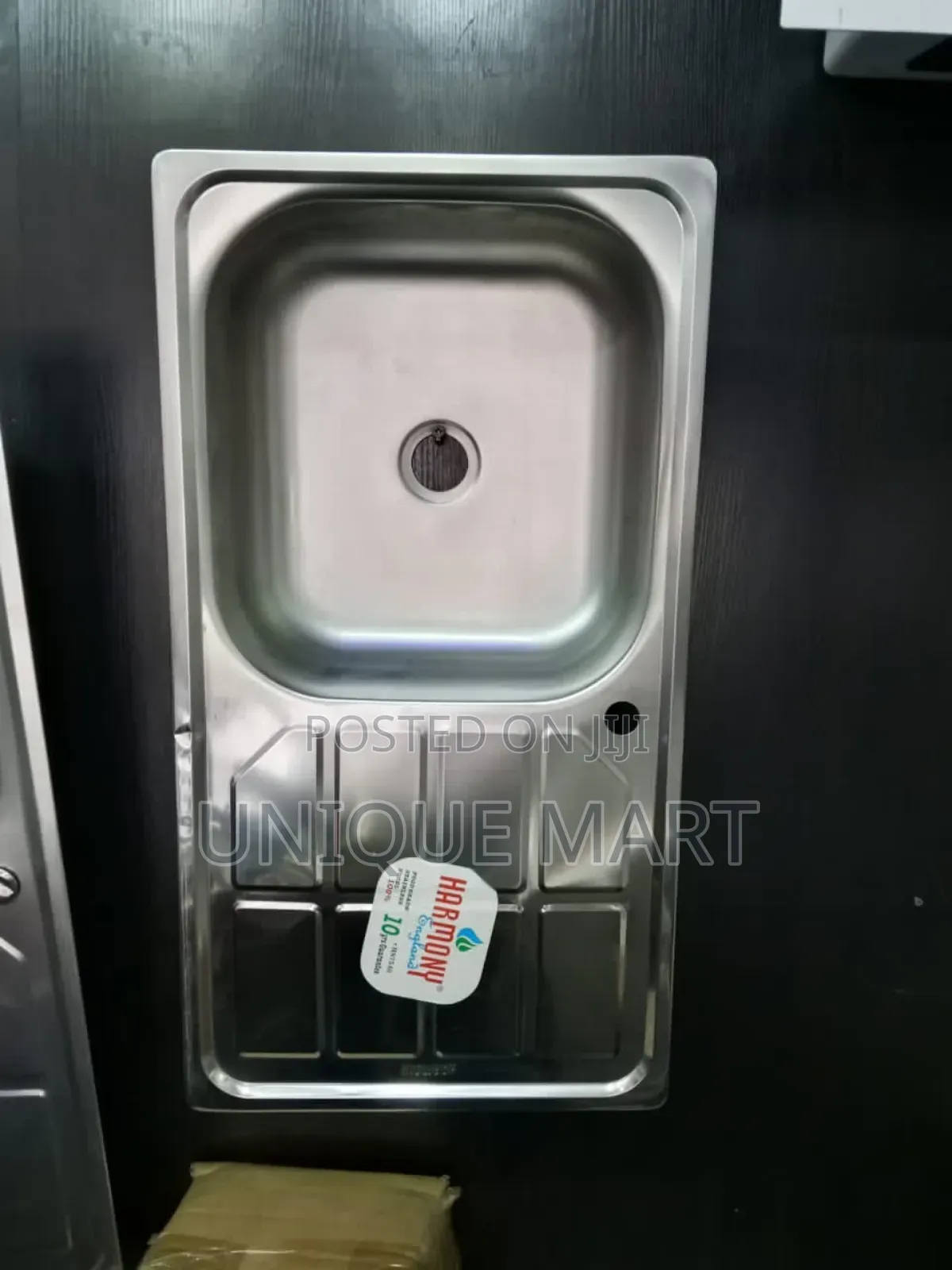 Stainless Kitchen Sink, Single Bowl and Tray. Brand:Harmony