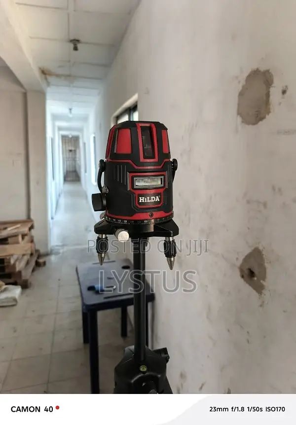 Hilda 5 Lines Laser Level, 360 Degrees Indoor/ Outdoor