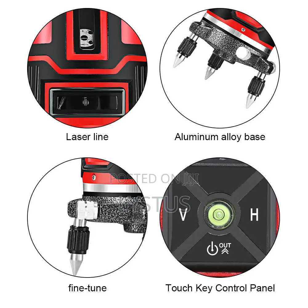 Hilda 5 Lines Laser Level, 360 Degrees Indoor/ Outdoor