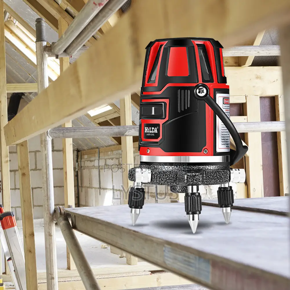 Hilda 5 Lines Laser Level, 360 Degrees Indoor/ Outdoor