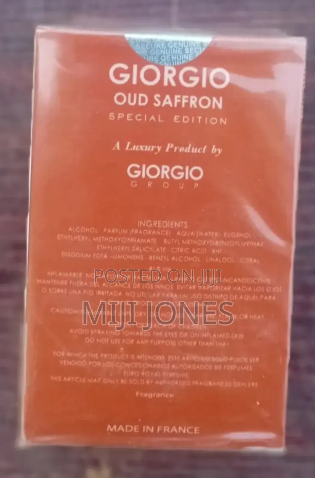 Giorgio Oud Saffron Special Edition Edp 100ml