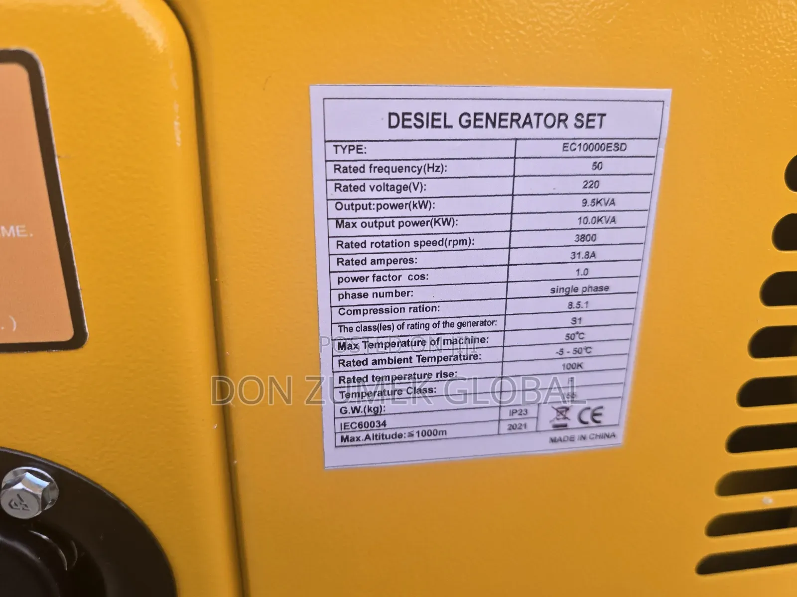 Honda 10kva Soundproof Diesel Engine Generator