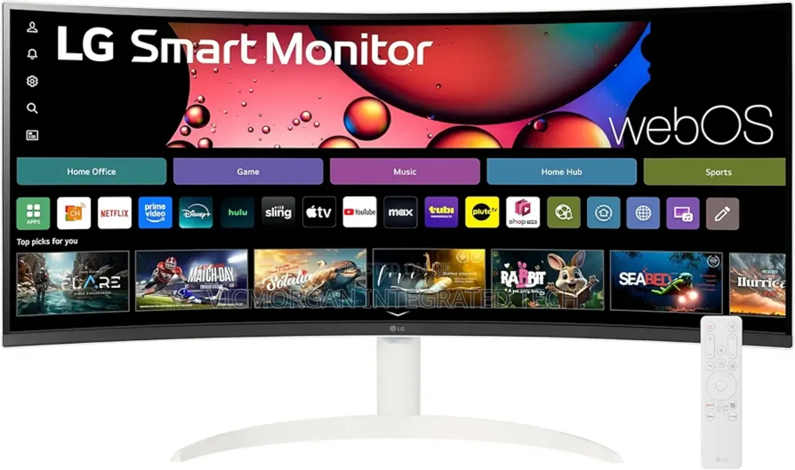 Lg 34sr60qc-B 34-Inch Myview Smart Monitor WQHD Curved Screen 100hz