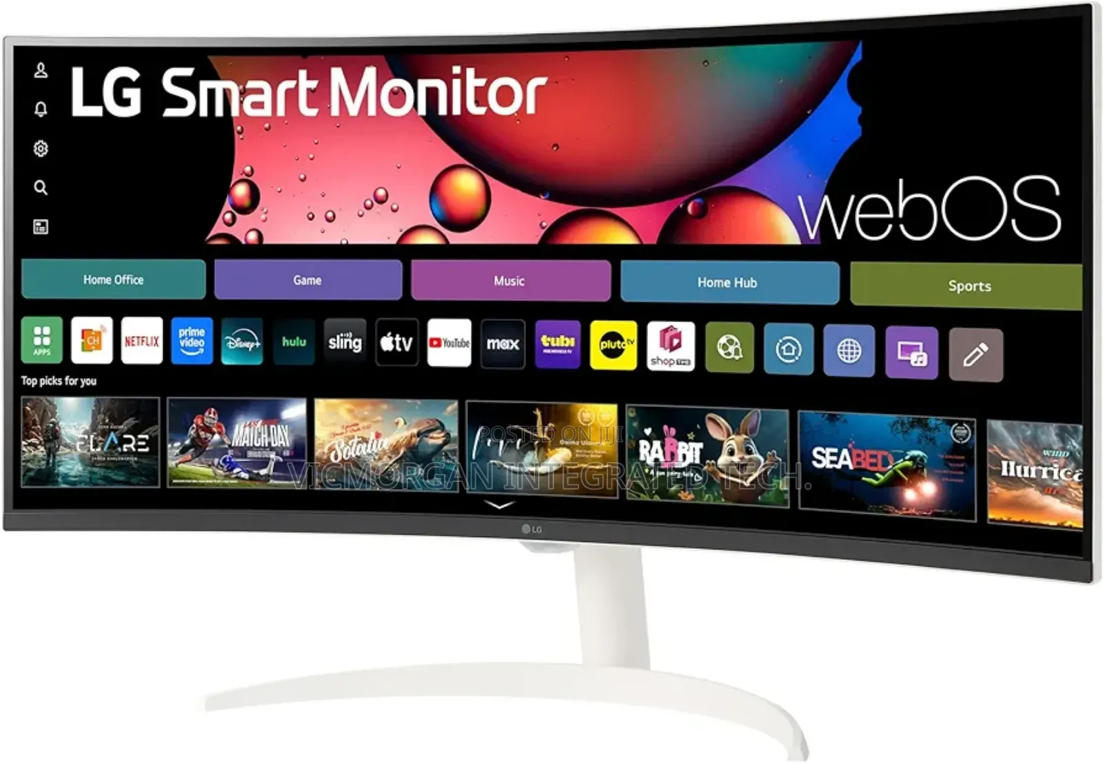Lg 34sr60qc-B 34-Inch Myview Smart Monitor WQHD Curved Screen 100hz