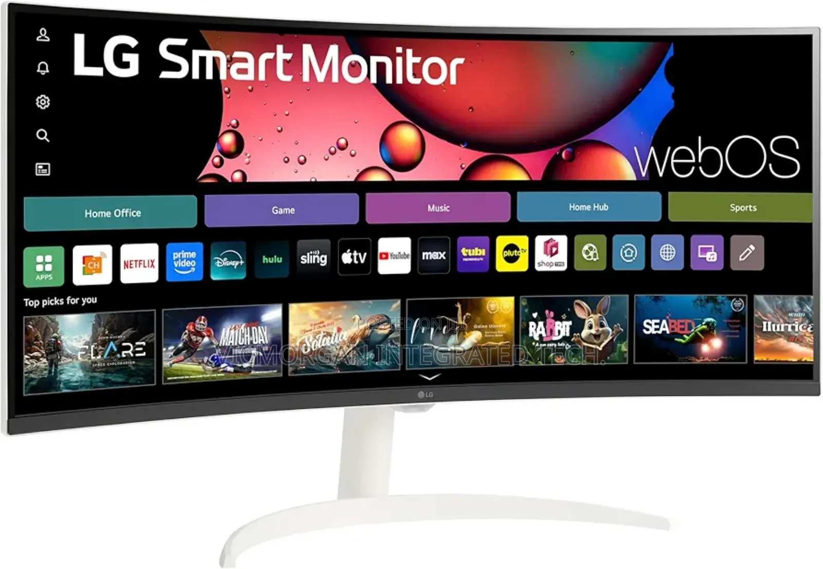 Lg 34sr60qc-B 34-Inch Myview Smart Monitor WQHD Curved Screen 100hz