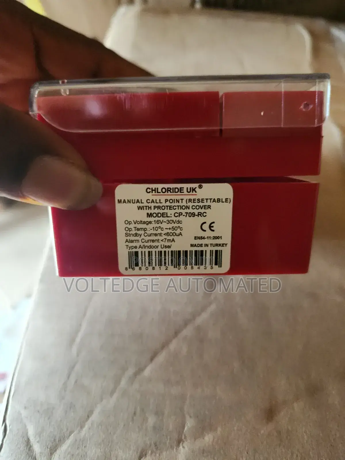 Chloride Addressable Manual Call Point With Protective Cover