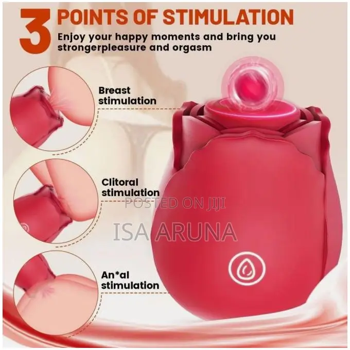 Rose Strong Vagina Vibrator Oral Sucking Clitoris Powerful Sex Toys